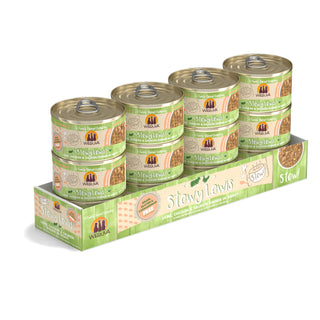 Weruva Classic Cat Stewy Lewis Lamb, Chicken & Salmon in Gravy Stew Canned Cat Food, 2.8-oz can, Case of 12