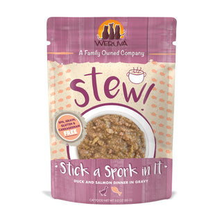 Weruva Classic Cat Stick a Spork in It Duck & Salmon in Gravy Stew Cat Food Pouches, 3-oz pouch, 12 count