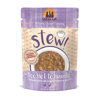 Weruva Classic Cat Too Hot to Handle Chicken, Duck & Salmon in Gravy Stew Cat Food Pouches, 3-oz pouch, 12 count