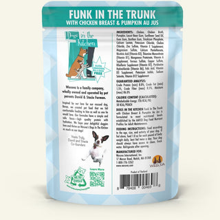 Weruva Dogs in the Kitchen Funk in the Trunk with Chicken Breast & Pumpkin Au Jus Dog Food Pouches, 2.8-oz, case of 12