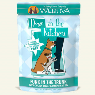 Weruva Dogs in the Kitchen Funk in the Trunk with Chicken Breast & Pumpkin Au Jus Dog Food Pouches, 2.8-oz, case of 12