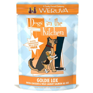 Weruva Dogs in the Kitchen Goldie Lox with Chicken & Wild Caught Salmon Au Jus Dog Food Pouches, 2.8-oz, case of 12