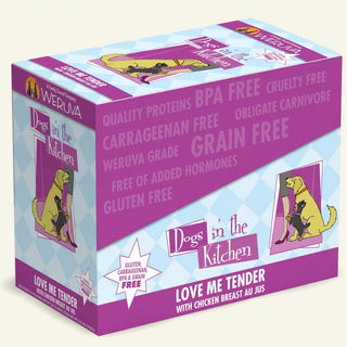 Weruva Dogs in the Kitchen Love Me Tender with Chicken Breast Au Jus Grain-Free Dog Food Pouches, 2.8-oz, case of 12