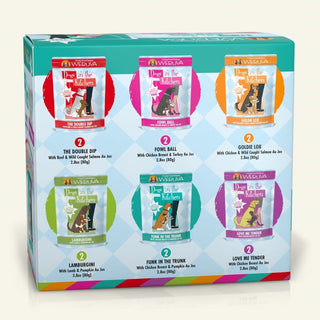 Weruva Dogs in the Kitchen Pooch Pouch Party! Variety Pack Grain-Free Dog Food Pouches, 2.8-oz, pack of 12