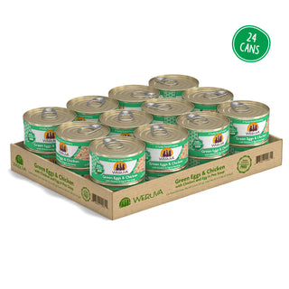 Weruva Green Eggs & Chicken Grain-Free Canned Cat Food, 3-oz can, case of 24