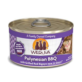 Weruva Polynesian BBQ with Grilled Red Bigeye Grain-Free Canned Cat Food, 3-oz can, case of 24