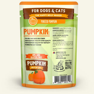 Weruva Pumpkin Patch Up! Dog & Cat Food Supplement Pouches, 2.80-oz Pouch, Case of 12