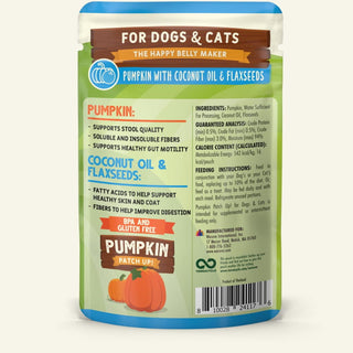 Weruva Pumpkin Patch Up! Pumpkin With Coconut Oil & Flaxseeds Dog & Cat Wet Food Supplement, 1.05-oz, case of 12