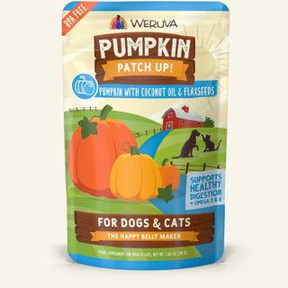 Weruva Pumpkin Patch Up! Pumpkin With Coconut Oil & Flaxseeds Dog & Cat Wet Food Supplement, 1.05-oz, case of 12