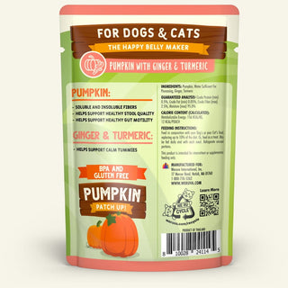 Weruva Pumpkin Patch Up! Pumpkin With Ginger & Turmeric Dog & Cat Wet Food Supplement, 2.8-oz, case of 12