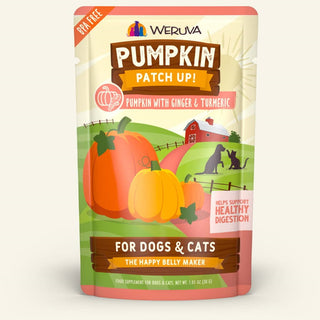 Weruva Pumpkin Patch Up! Pumpkin With Ginger & Turmeric Dog & Cat Wet Food Supplement, 1.05-oz, case of 12