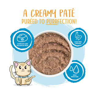 Weruva Slide N' Serve Jeopurrdy Licious Chicken Dinner Pate Grain-Free Cat Food Pouches, 5.5-oz pouch Case