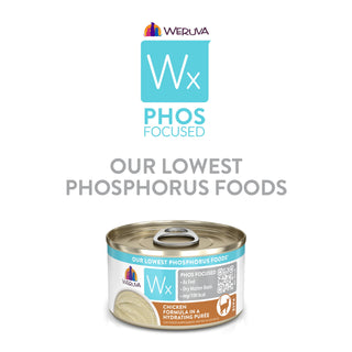 Weruva Wx Phos Focused Chicken Formula Grain-Free Puree Wet Cat Food, 3-oz can, case of 12