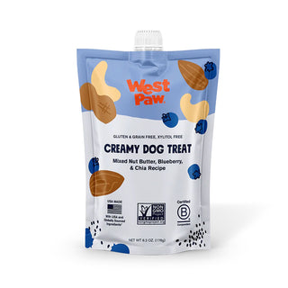 West Paw Nut Butter, Blueberry & Chia Creamy Dog Treat