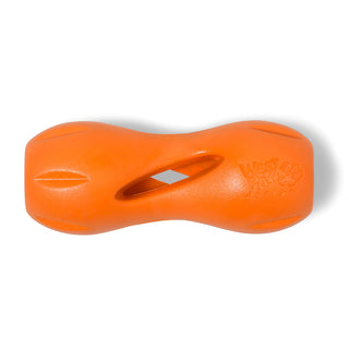 West Paw Qwizl Treat Dispensing Dog Toy, Large, Tangerine