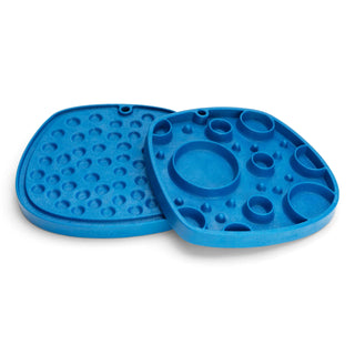 West Paw Seaflex Bubble Feast Mat Lick Mat for Dogs, Marine Blue