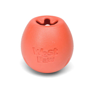 West Paw Zogoflex RUMBL Treat Dispensing Dog Toy, Large, Melon Orange