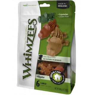 Whimzees Alligator Dental Dog Treats, Large