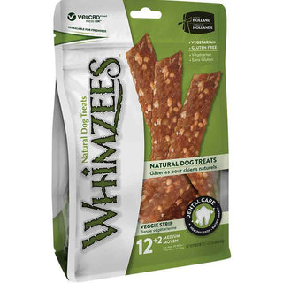 WHIMZEES Veggie Strip Dental Dog Treats, Medium, 14 count