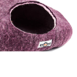 Yeti Wool Pet Cave Bed, Burgandy