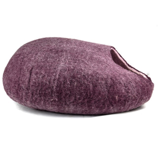 Yeti Wool Pet Cave Bed, Burgandy