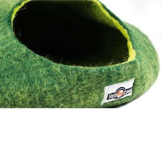 Yeti Wool Pet Cave Bed, Dark Green