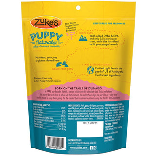 Zuke's Puppy Naturals Pork & Chickpea Recipe Dog Treats, 5-oz bag