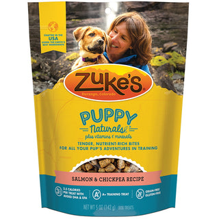 Zuke's Puppy Naturals Salmon & Chickpea Recipe Dog Treats, 5-oz bag